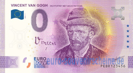 PEBR-2022-1 VINCENT VAN GOGH ZELFPORTRET MET GRUZE VILTHOED